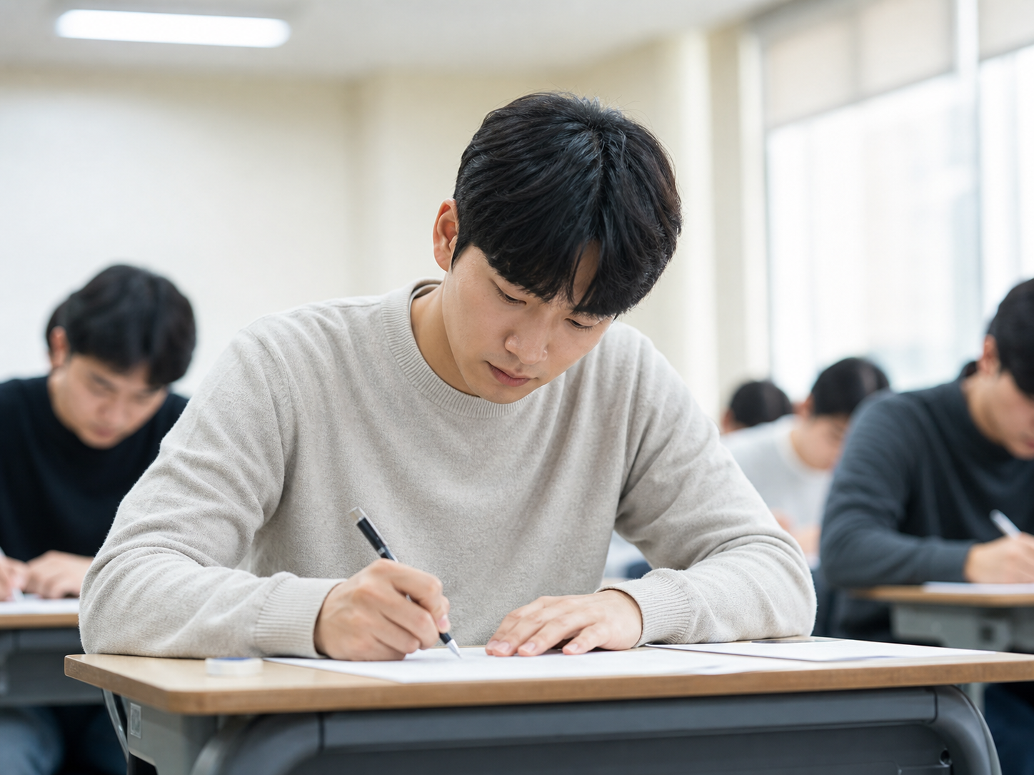 시험 응시하는 모습