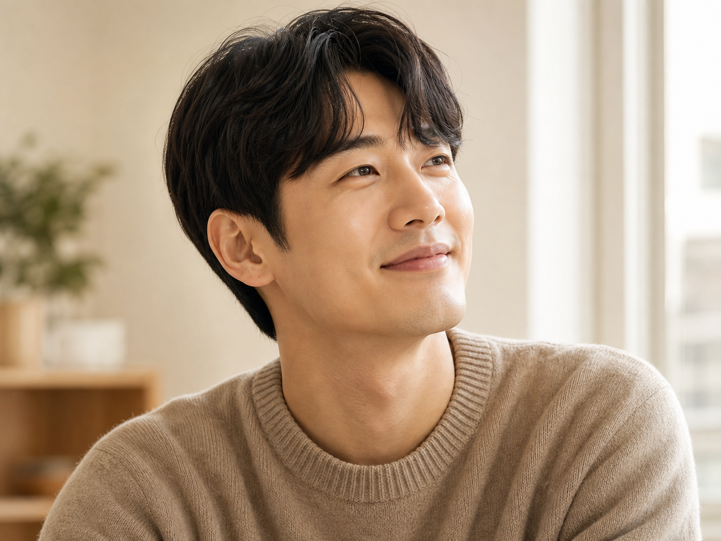 밝은 표정의 20대 남성